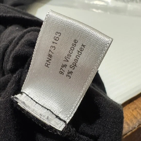 Boston proper Black Draped Surplice Top Split Bell Sleeve Blouse - Picture 7 of 7